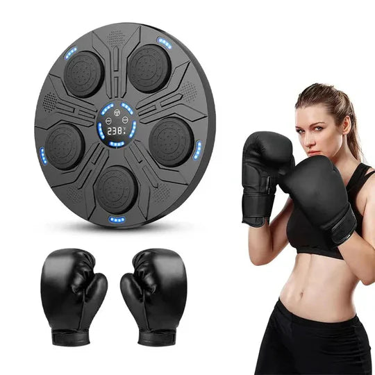 Maquina de boxeo musical con bluetooth con guantes