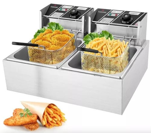 Máquina Freidora Eléctrica 11L 2500W Papas Fritas